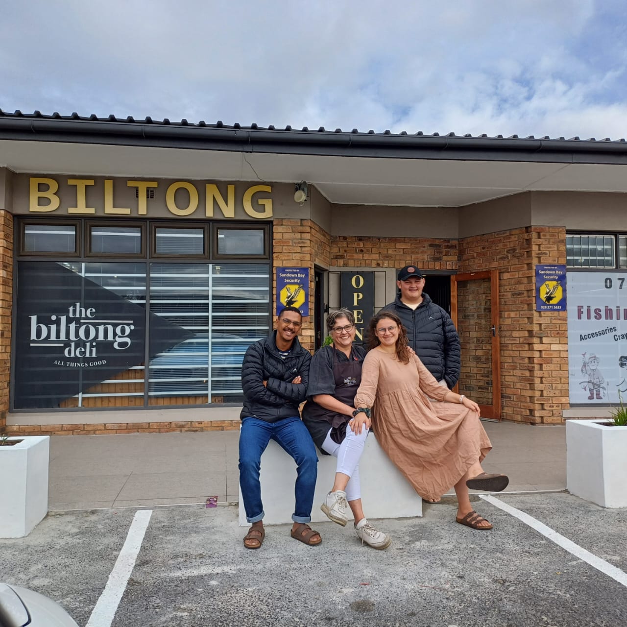 The Biltong Deli team outside the shop