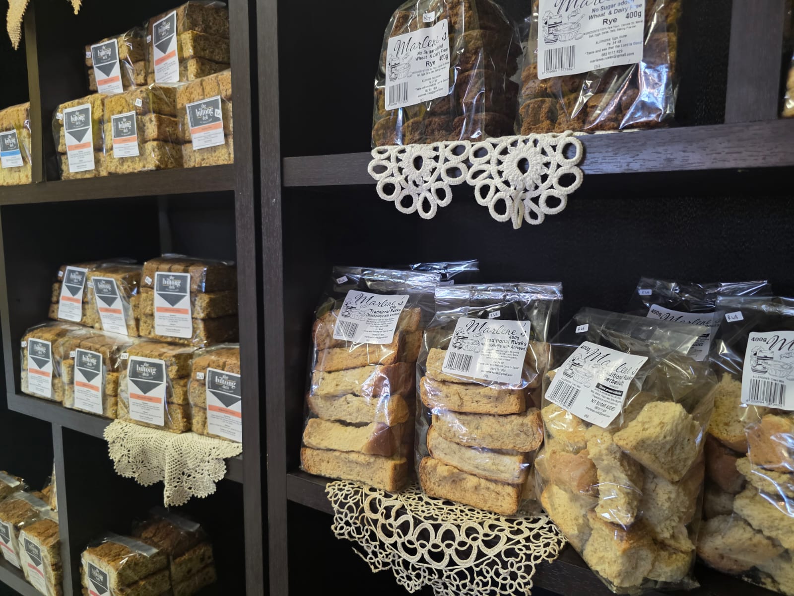 Wide view of The Biltong Deli interior