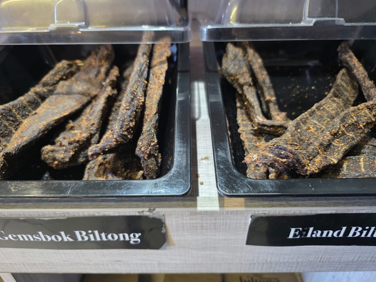 Biltong at the counter