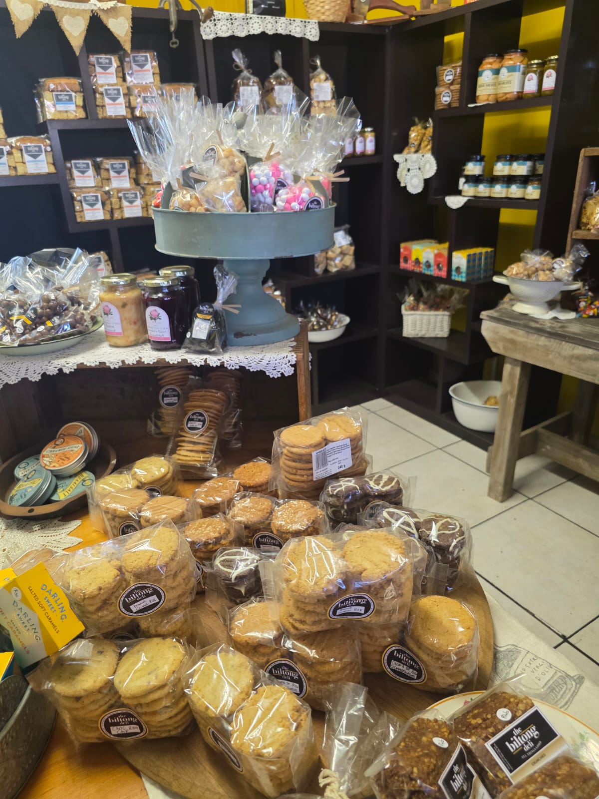 Display of treats and baked goods